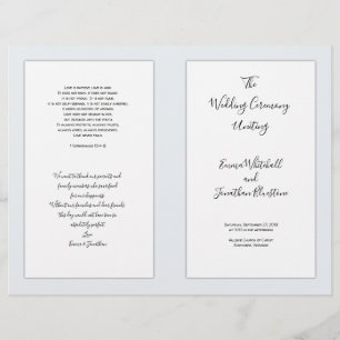 Programm für die geflochtene katholische Hochzeit