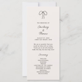 Programm für die handgezeichnete Whimsical-Hochzei