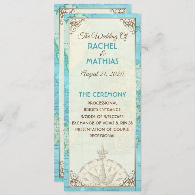 Programm für Hochzeiten auf Reisen (Vorne/Hinten)