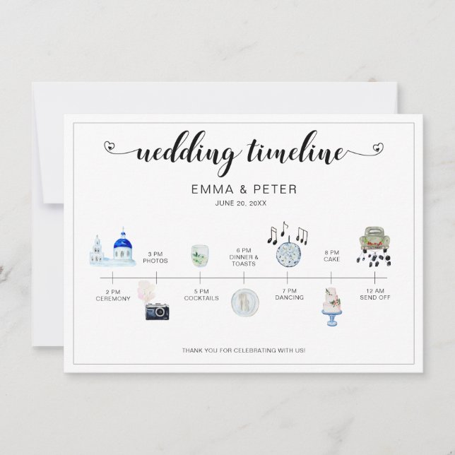 Programm für Hochzeiten in der griechischen Kirche (Vorderseite)