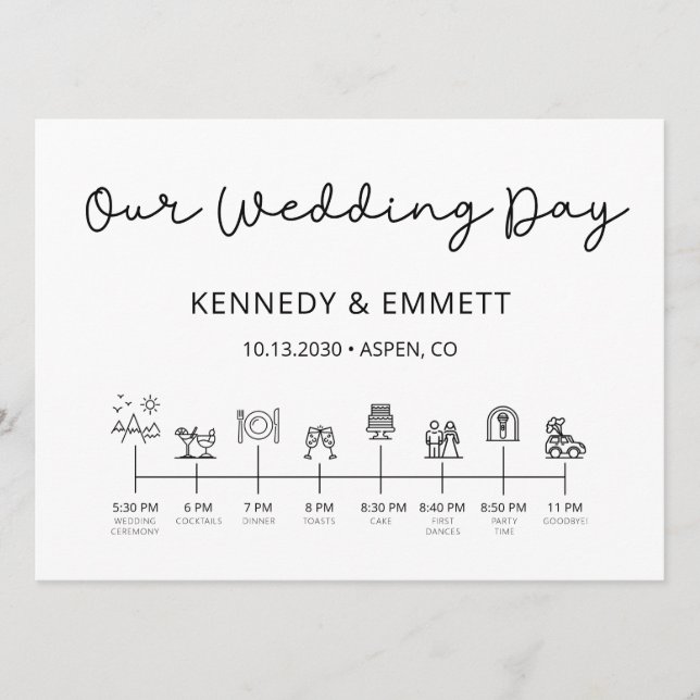 Programm für Hochzeitstage in Bergen (Vorderseite)