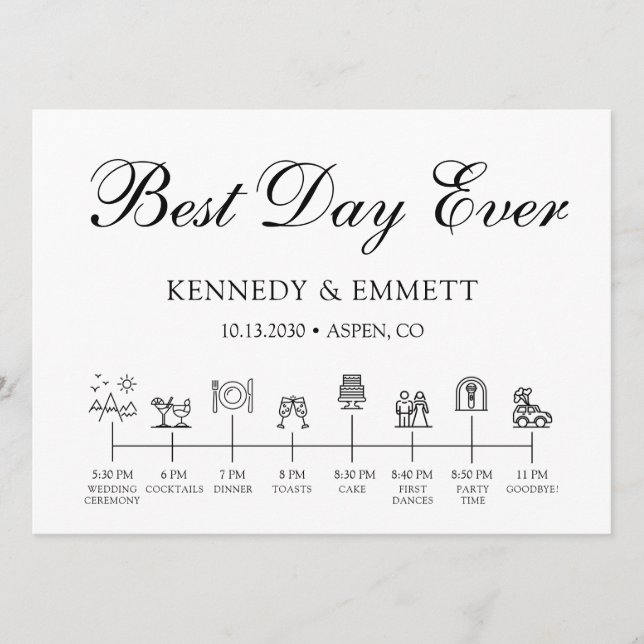 Programm für Hochzeitstage in Bergen (Vorderseite)