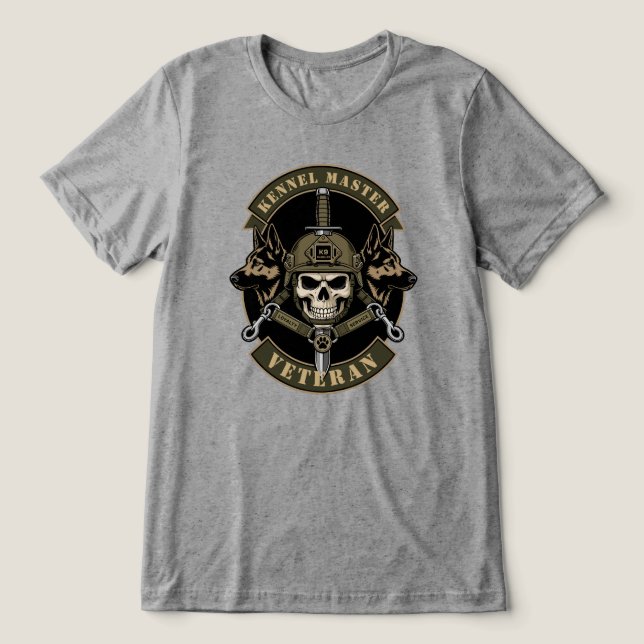 Programm für militärische Arbeitshunde Tri-Blend Shirt (Design Vorderseite)