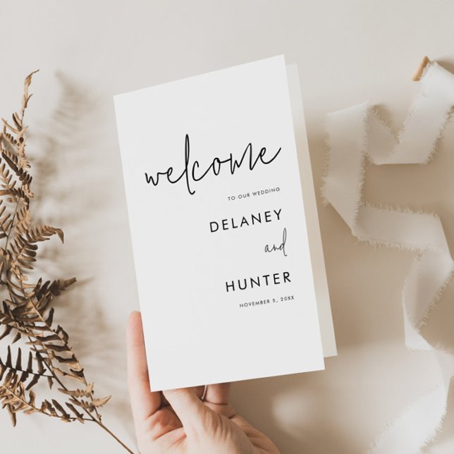 Programm für Minimalistisches Schwarz/Weiß-Papier Flyer (Von Creator hochgeladen)