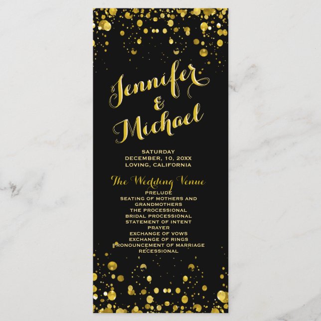 Programm | Gold Confetti und Black (Vorderseite)