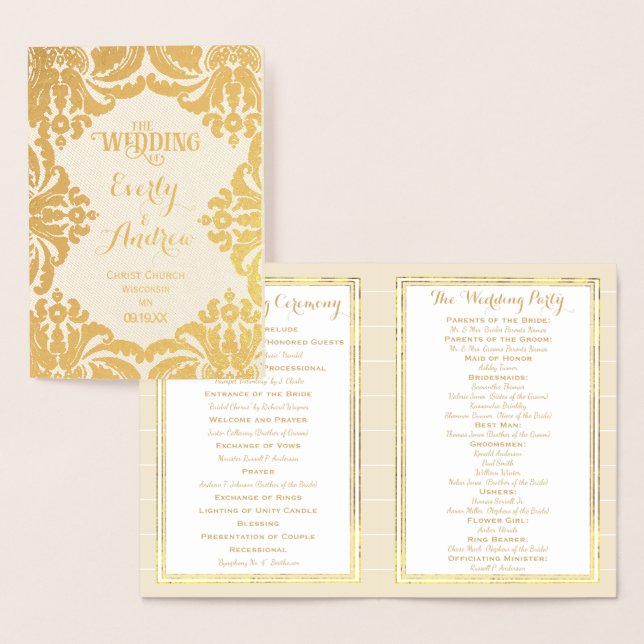 PROGRAMM "Gold Foil WEDDING" (Anzeige)
