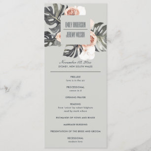 PROGRAMM "GRAY RUST MONSTERA FLORAL WEDDING CEREMO