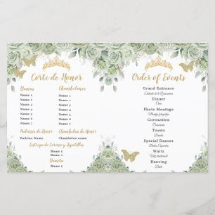 Programm "Green Floral Quinceñera XV"