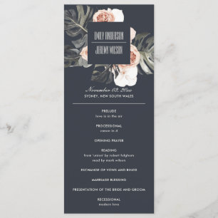 PROGRAMM "NAVY RUST MONSTERA FLORAL WEDDING CEREMO