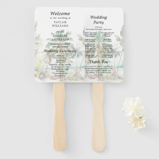 Programm Tropical Beach Hochzeit in Urlaubsort Fächer