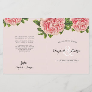 PROGRAMM "WEDDZEREMONY" Blume Rosa Blütenblättrige