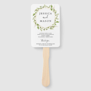 Programm "Woodland Greenerity Wedding Fan" Fächer