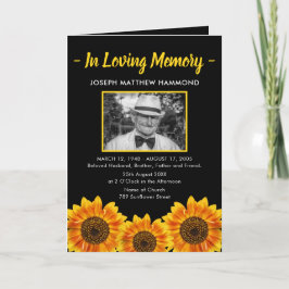 Programm zur Beerdigung von Sonnenblumen | Dienstp