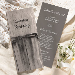 Programm zur Hochzeit von Fence Post Country Ranch