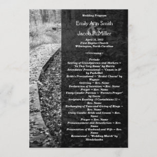 Programm zur Hochzeit von Waldwegen
