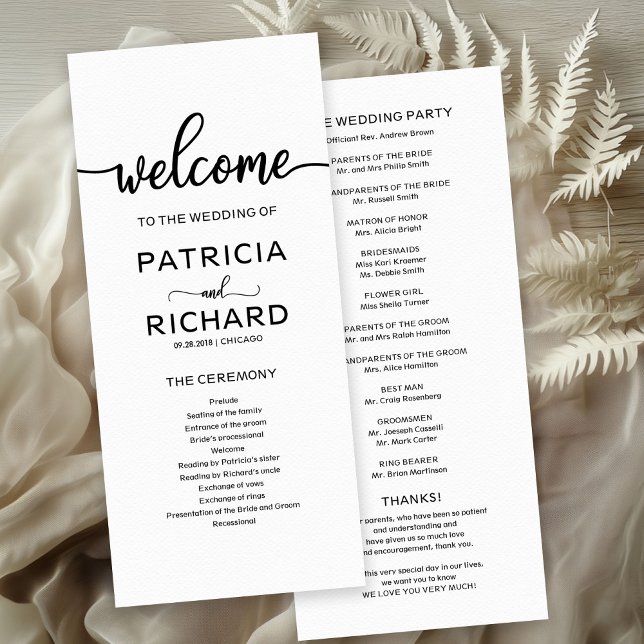 Programm zur Hochzeitseröffnungsfeier (Von Creator hochgeladen)