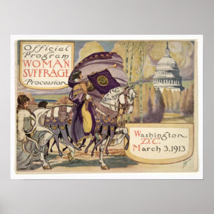Programmabdeckung für den März von Suffrage Poster