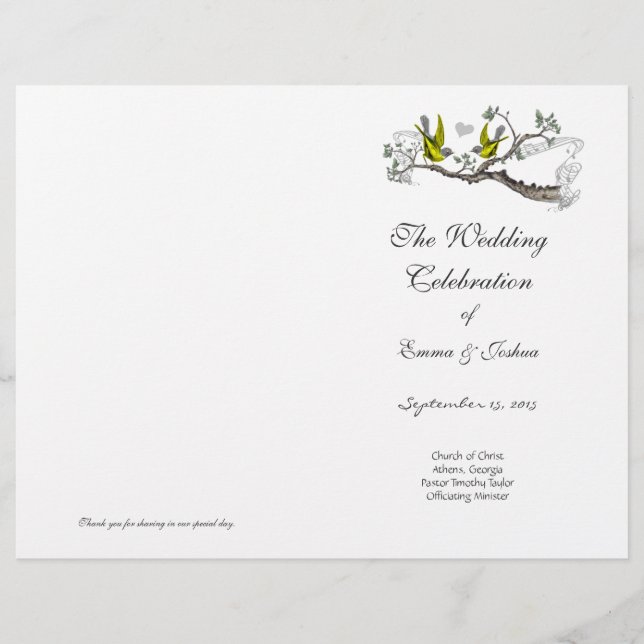 Programmabdeckung für Vintage Vogelgelbe und Graue (Vorderseite)