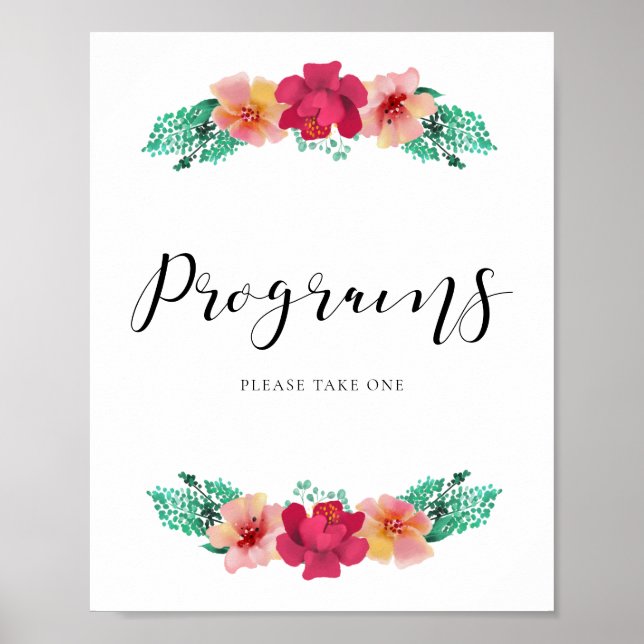 Programme, bitte nehmen Sie ein florales Design fü Poster (Vorne)