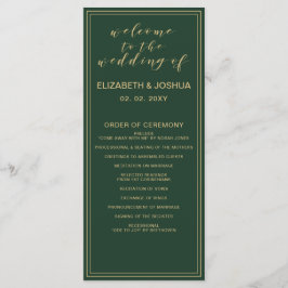 Programme für grüne und goldene Hochzeiten