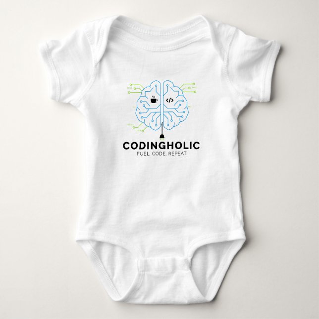 Programmer Baby Shower Gift | Geek Infant Bodysuit Strampler (Vorderseite)