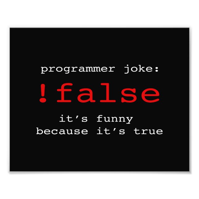 PROGRAMMER JOKE FOTODRUCK (Vorne)