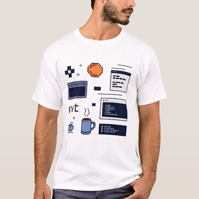 Programmer Life – Coding Workspace Developer. T-Shirt (Vorderseite)