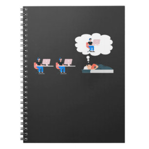 Programmer Life IT Computer Scientist Workaholic Notizblock