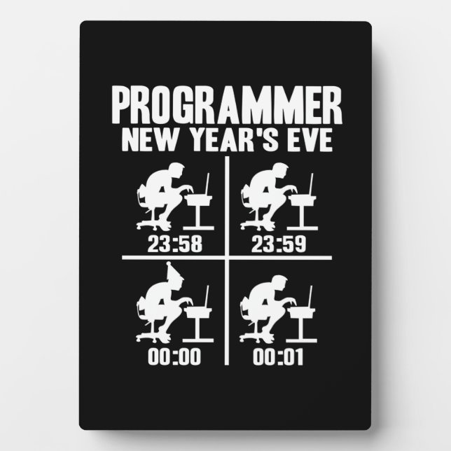 Programmer Neujahr Fotoplatte (Vorderseite)