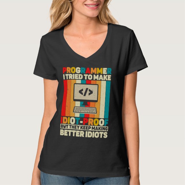 Programmer Quote Coding Computer Engineer T-Shirt (Vorderseite)