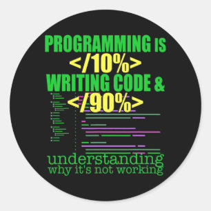 Programmer Software Developer Computer Engineer Runder Aufkleber