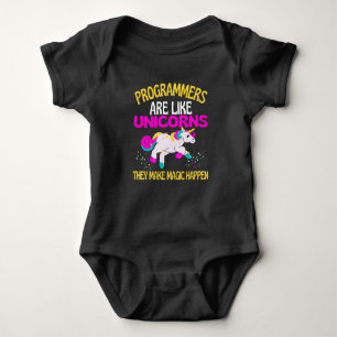Programmer Unicorn , Magical Unicorn Programmer Baby Strampler
