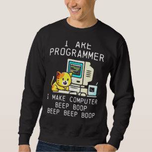 Programmier Cat Beep Boop Coding Sweatshirt