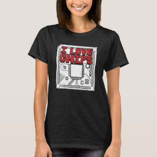 Programmier-Coding-I-Liebe-Chips für Entwickler T-Shirt
