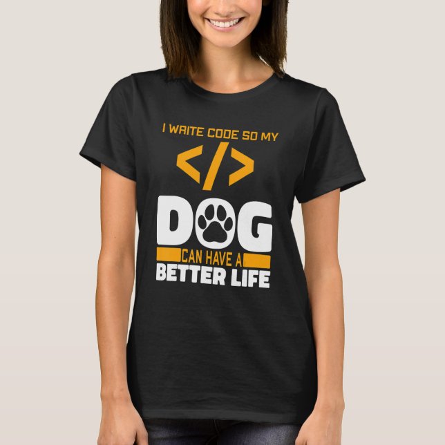 Programmier-Dog-Software-Ingenieur - Coding-Progra T-Shirt (Vorderseite)
