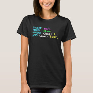 Programmier SQL Quest Geek Database Coding T-Shirt
