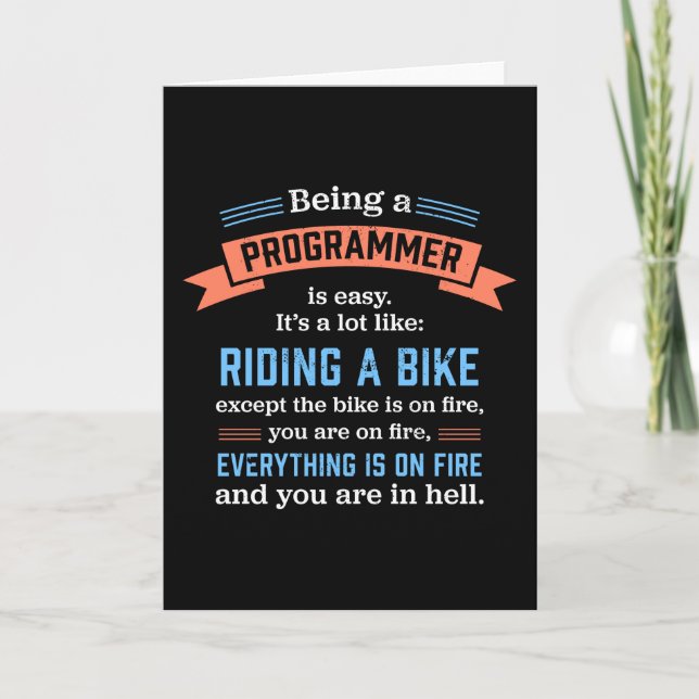 Programmieren - Funny Coding Gift Karte (Vorderseite)