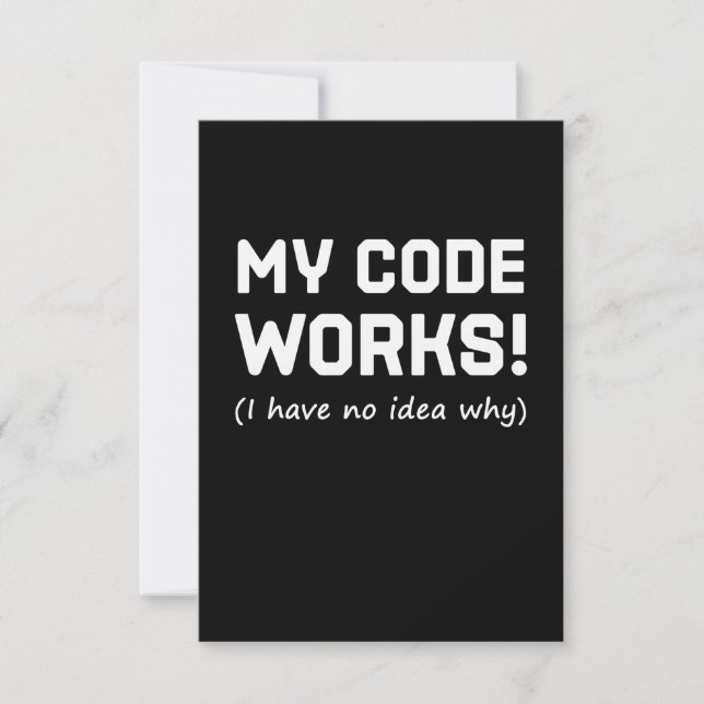 Programmieren von My Code Works RSVP Karte (Vorderseite)