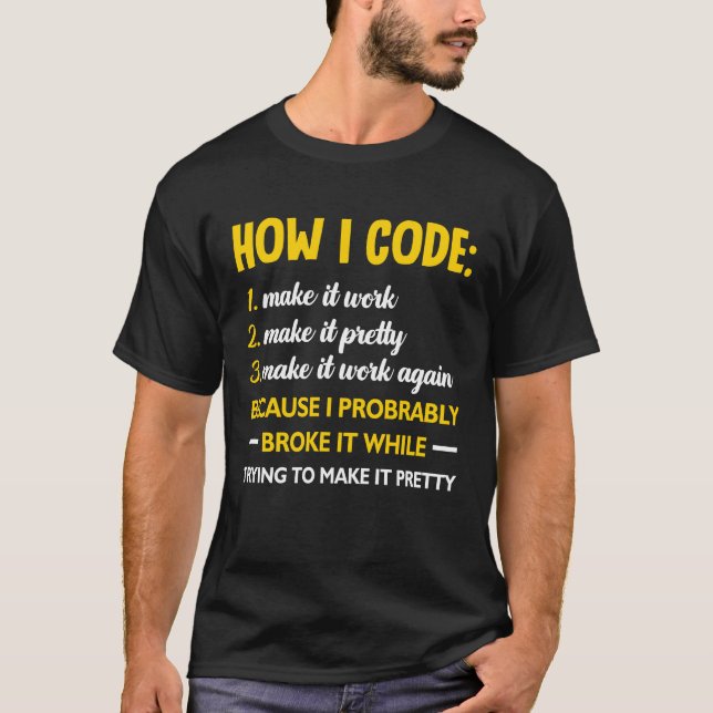 Programmieren von Programmierern-Coder-Entwicklern T-Shirt (Vorderseite)