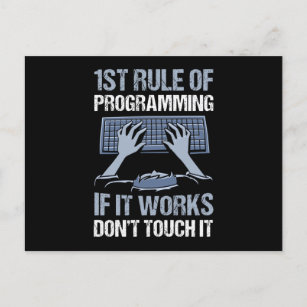 Programmieren Wenn es funktioniert Touch es nicht  Postkarte