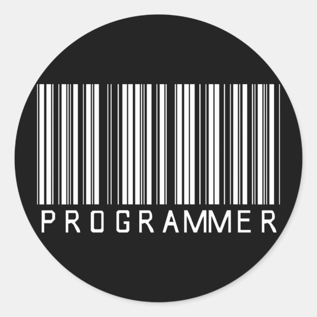 Programmierer-Bar Runder Aufkleber (Vorderseite)