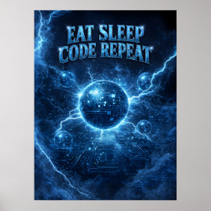 Programmierer-Code-Lightning-Core Poster