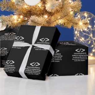Programmierer Coding Entwickler Programmierer Geschenkpapier