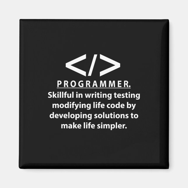 Programmierer Coding Entwickler Programmierer Magnet (Vorne)