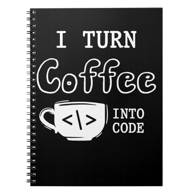 Programmierer Coffee Joke Software Coder Notizblock (Vorderseite)