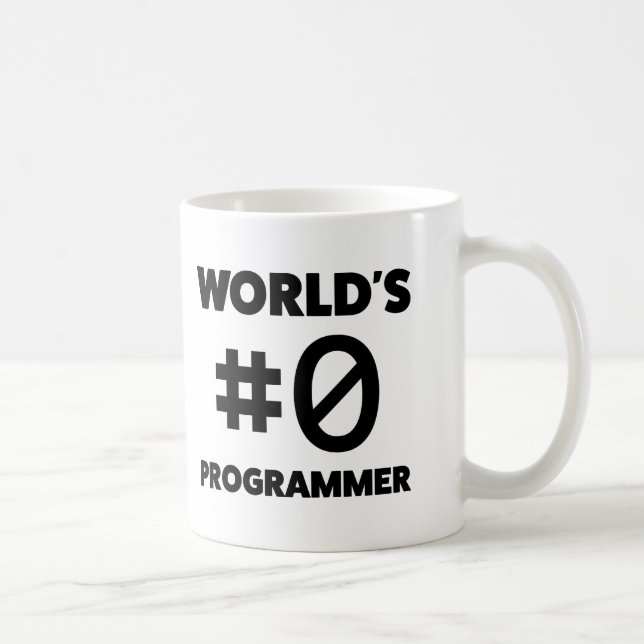 Programmierer das #0 der Welt Tasse (Rechts)