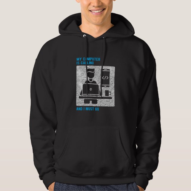 Programmierer Der Computer ruft an Hoodie (Vorderseite)