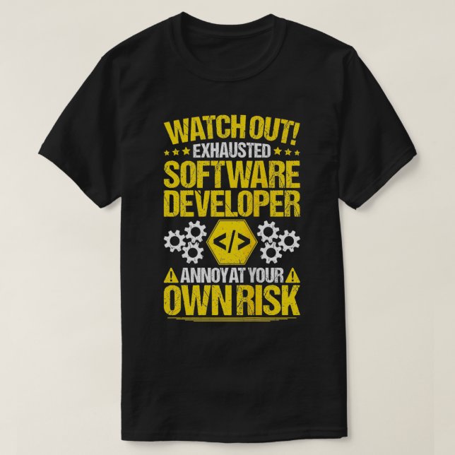 Programmierer Entwickler eigener Software für das  T-Shirt (Design vorne)