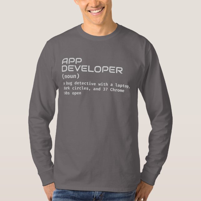 Programmierer - Funny Software Developer Definitio T-Shirt (Vorderseite)