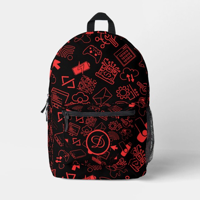 Programmierer für Computertechnik, rot Bedruckter Rucksack (Vorderseite)